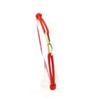 Image 3 of Forever Knots® Handmade Red Satin Bracelet with Gold Link
