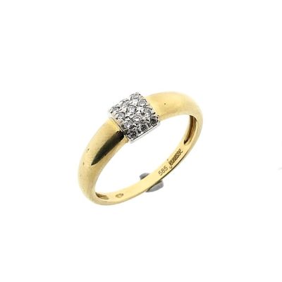 Image 1 of Gold Jeunesse ring with diamond; 0.075 ct.