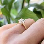Image 8 of Gold solitaire ring with zirconia stone | Altinbas