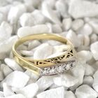 Image 2 of Two-tone gold ring with diamond | 0.15 ct