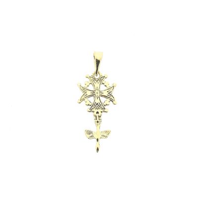 Image 1 of Gold pendant of a Huguenot cross