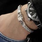 Image 9 of Silver Buddha to Buddha bracelet; Ellen | 19 cm