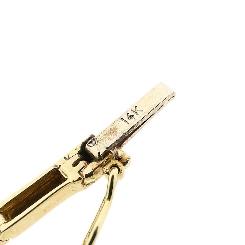 Image 6 of Bicolor Gold Bar Necklace with Zirconia