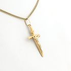 Image 7 of Bicolor gold pendant of a cross with corpus