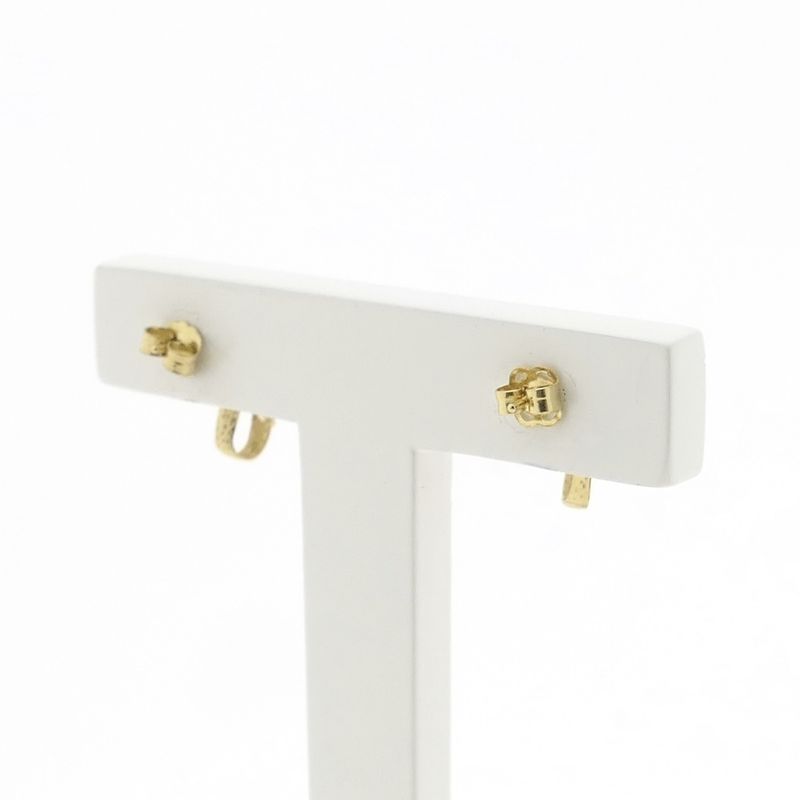 Image 4 of Gold stud earrings with zirconia