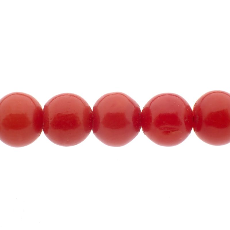 Image 8 of Vintage/antique red coral bead necklace with gold clasp | 56 cm