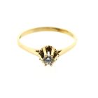 Image 3 of Gold solitaire ring with zirconia