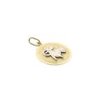 Image 3 of Bicolor Gold Zodiac Pendant; Aries