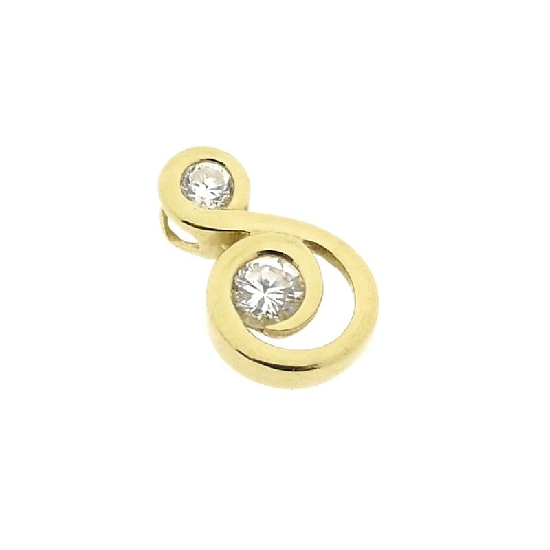 Image 8 of Gold pendant with zirconia