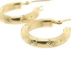 Image 7 of Gold earrings with engravings | Ø 16.2 mm