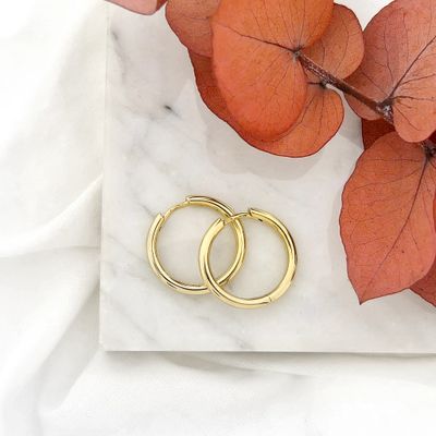 Image 2 of Gold earrings Ø 19.7 mm