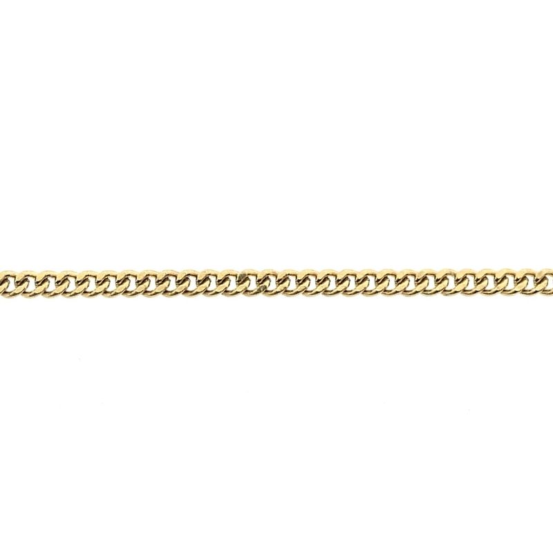Image 5 of Gold flat gourmet link chain | 60 cm