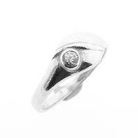 Silver ring with zirconia