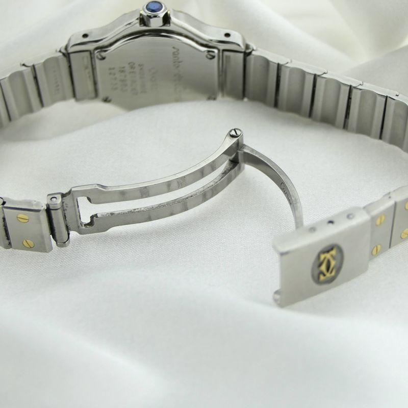 Image 14 of Cartier Santos Octagon 187903; Women's watch in 18k gold and steel