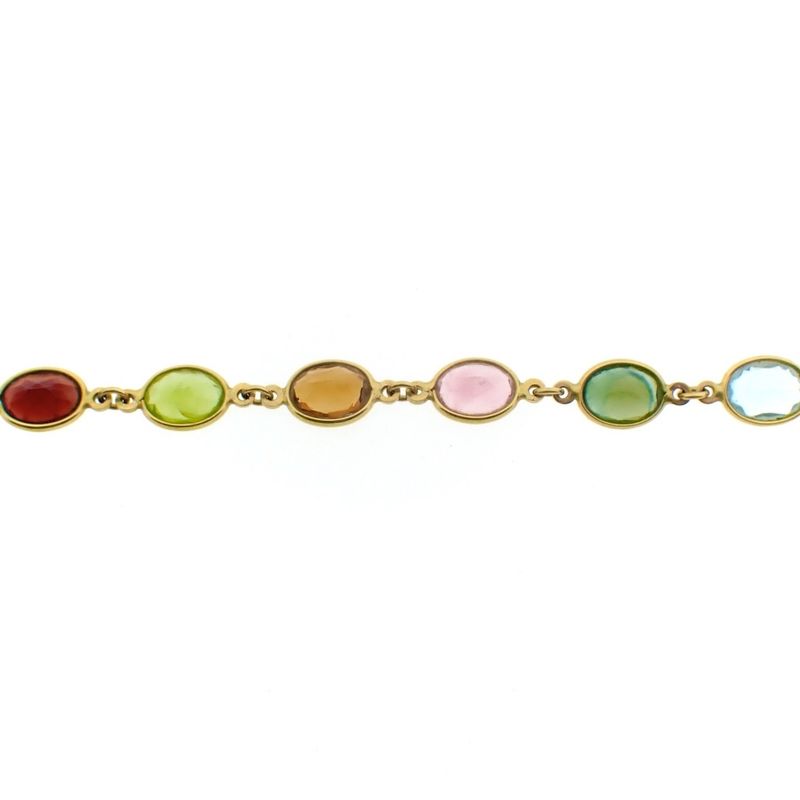 Image 8 of Gold necklace with a mix of gemstones