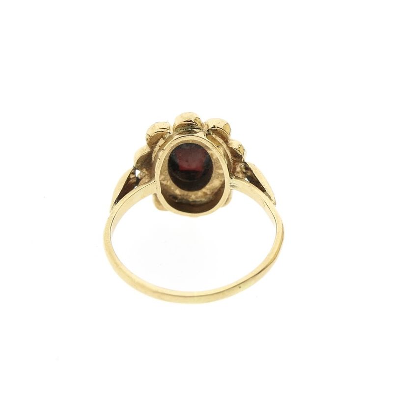 Image 5 of Gold entourage ring with garnet stones | Vintage