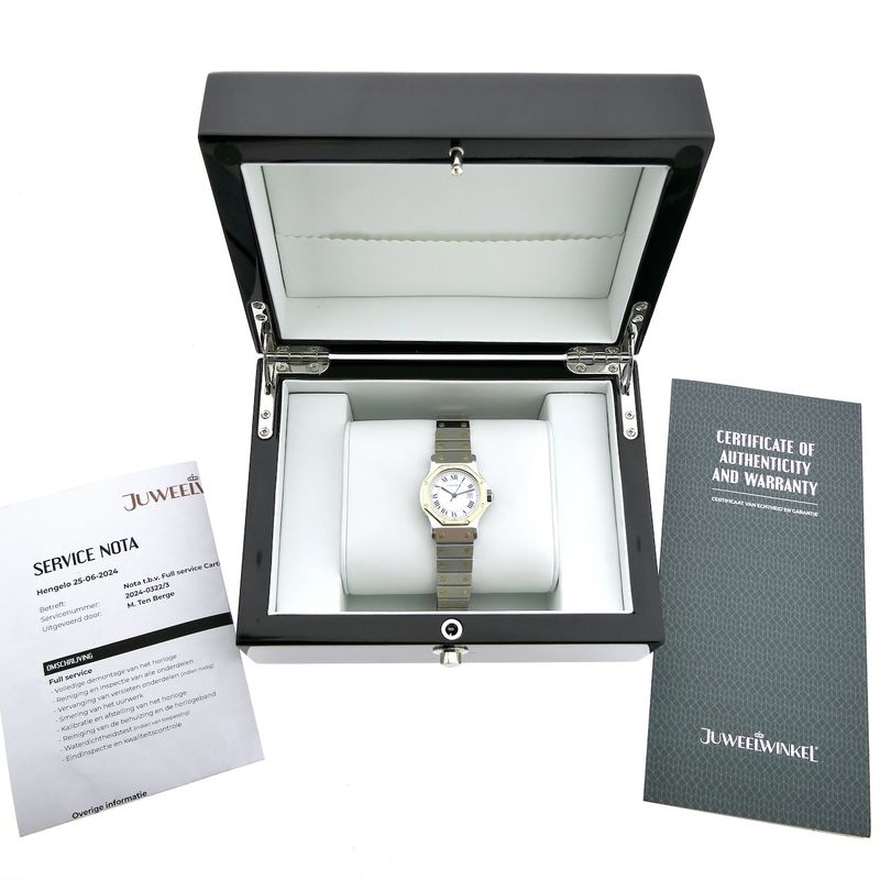 Image 4 of Cartier Santos Octagon Automatic 2966; 18k gold/steel watch