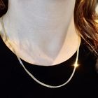 Image 2 of 18K Gold Flat Gourmet Link Chain | 51 cm