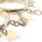 Image 6 of Two-tone gold earrings with charms and zirconia | Ø 23.0 mm