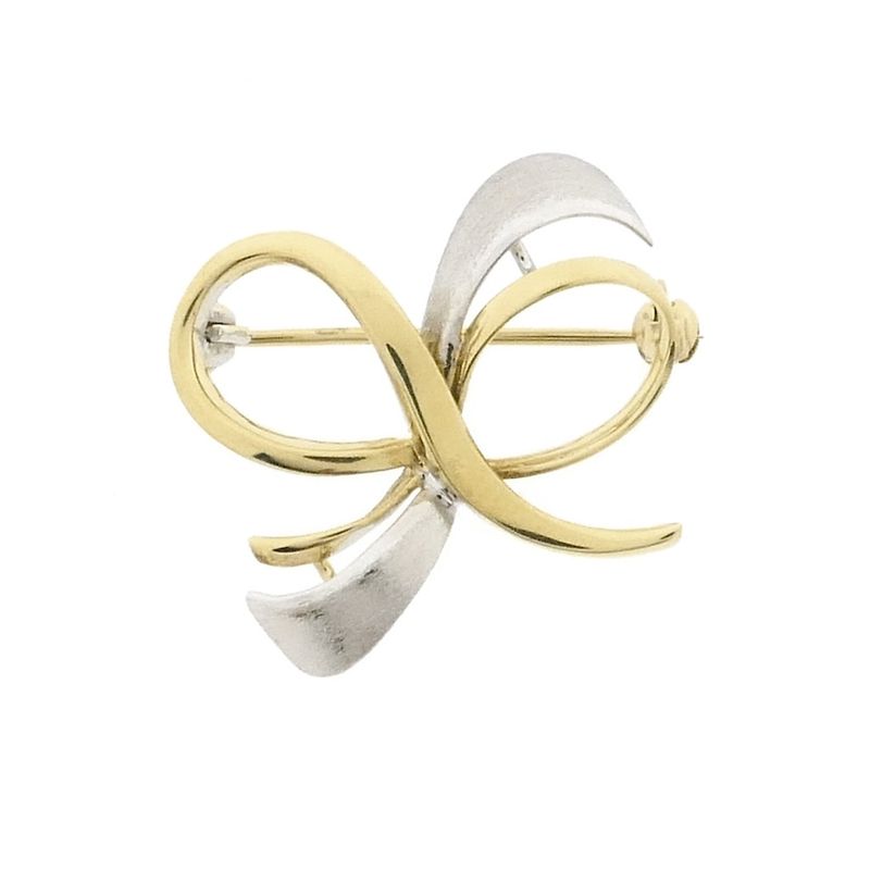 Image 2 of Two-tone gold brooch as a bow