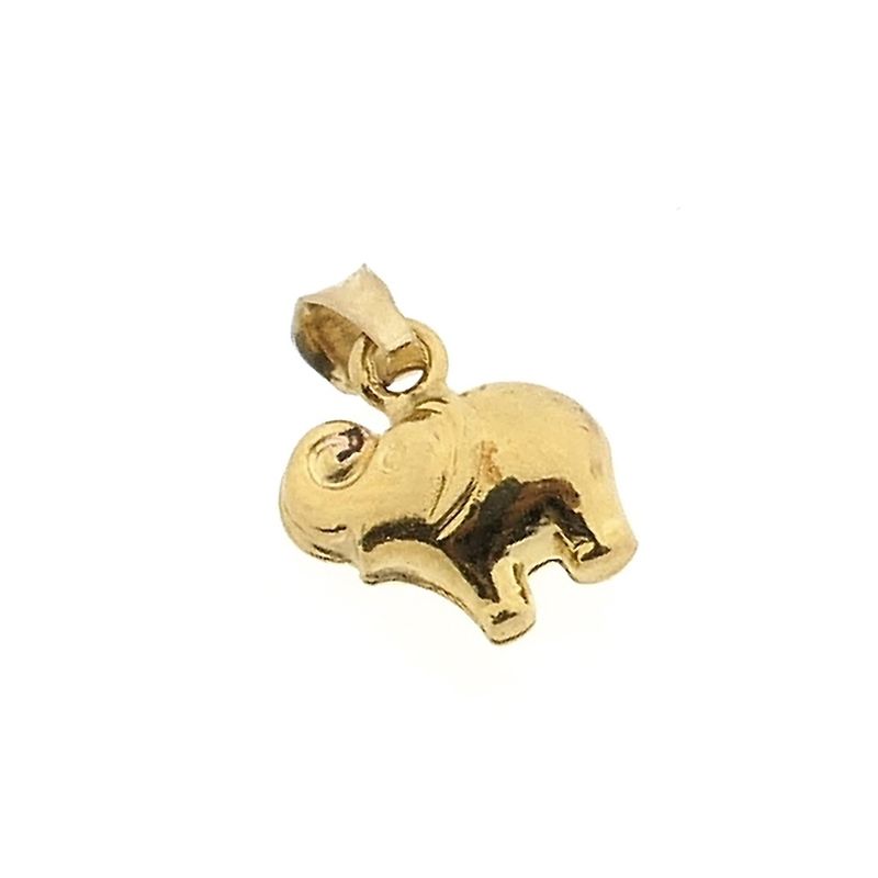 Image 8 of 18K Gold Elephant Pendant | Minimalist