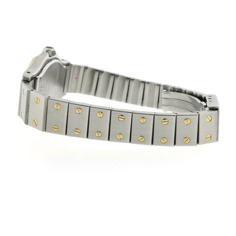 Image 18 of Cartier Santos Octagon 187903; Women's watch in 18k gold and steel