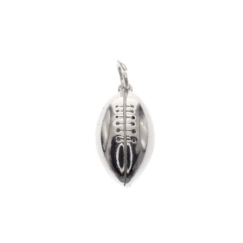 Image 1 of Silver rugby ball charm