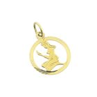 Image 7 of Gold zodiac sign pendant; Virgo