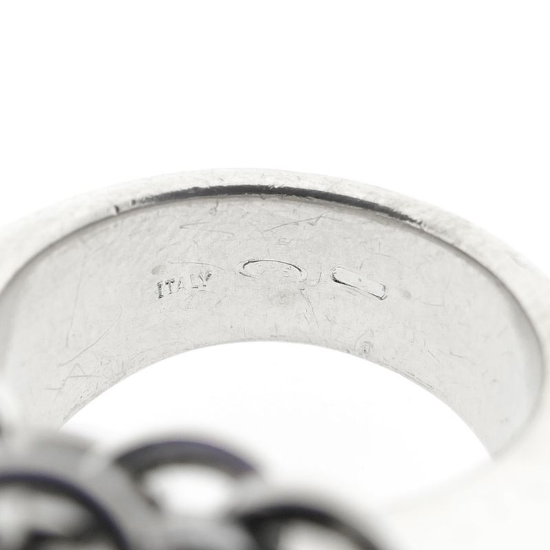 Image 8 of Silver ring with an 18-karat gold circle; Pianegonda