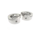 Image 4 of White gold earrings with diamond | Ø 14.0 mm