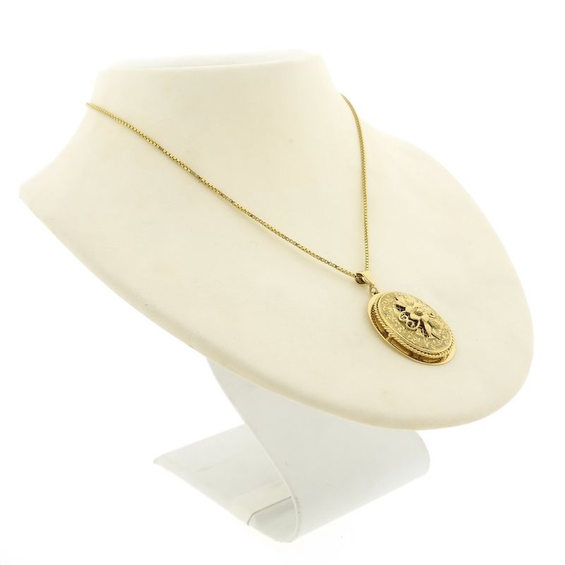 Image 5 of Vintage gold pendant with flower