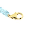 Image 5 of Light blue topaz bead necklace with gold clasp