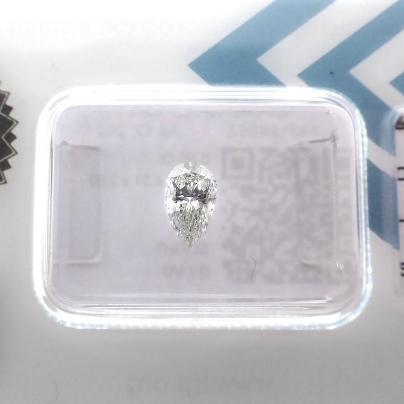Image 5 of 0.55 ct. Pear cut diamond H/ SI2 + IGI Certificate - Natural diamond