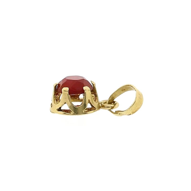 Image 10 of 14K Gold Pendant with Carnelian