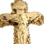 Image 7 of 19th century gold pendant of a cross with corpus INRI; Filigree