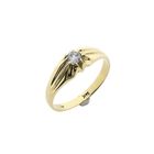 Image 1 of Gold solitaire ring with zirconia