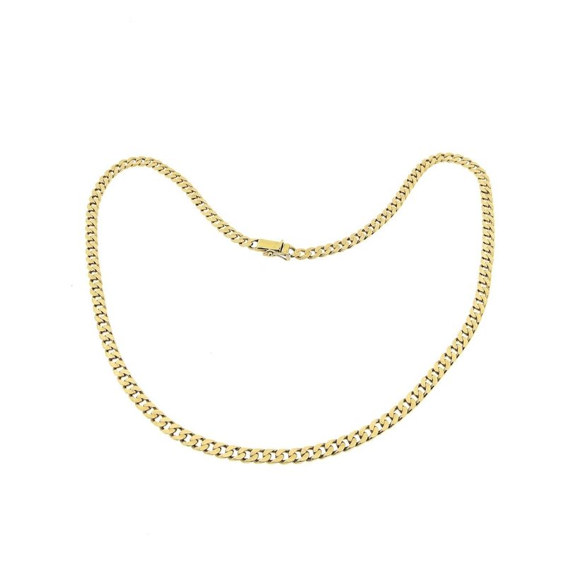 Image 4 of Gold gourmet link chain | 52 cm