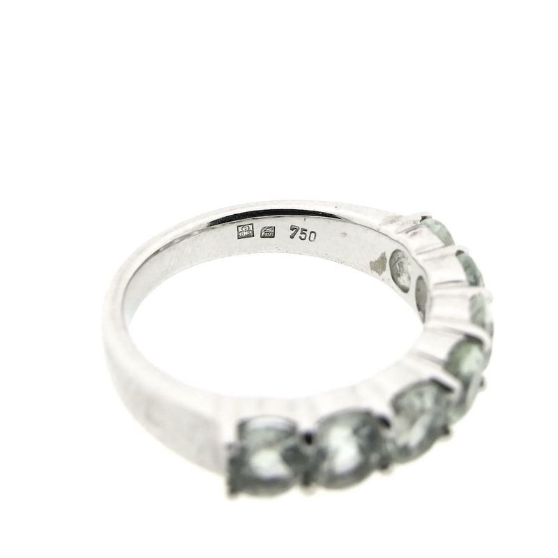 Image 3 of Tirisi white gold rings set with aquamarine and diamonds; 0.24 ct.