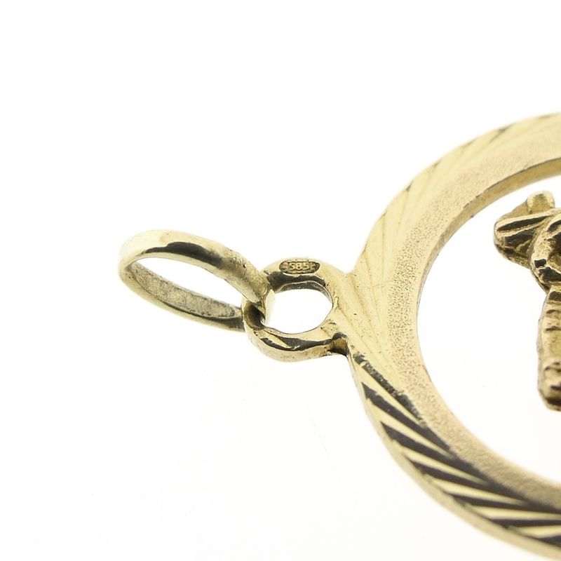 Image 5 of Gold zodiac sign pendant; Pisces