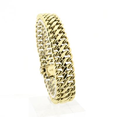 Afbeelding 1 van Gouden Franse gourmetschakel armband 