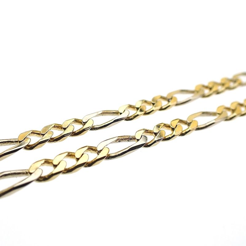 Image 8 of 18 ct. Bicolor gold Figaro bracelet | 19.5 cm