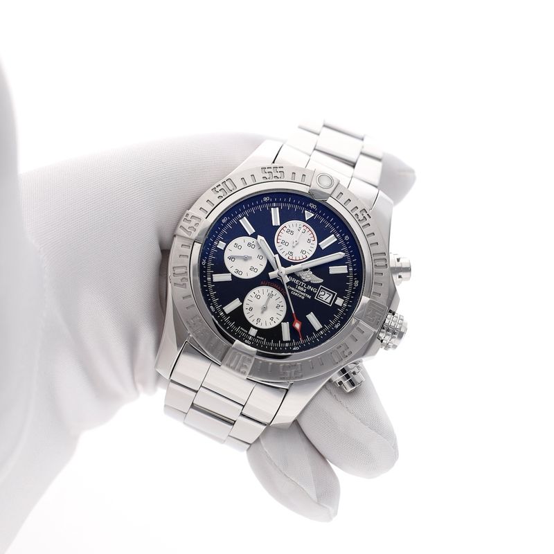 Image 14 of Breitling Super Avenger 'Black' A13371; Chronograph men's watch
