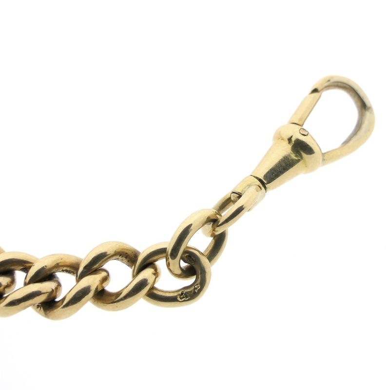 Image 6 of Solid vintage gold watch chain; Chatelaine (for a pocket watch)
