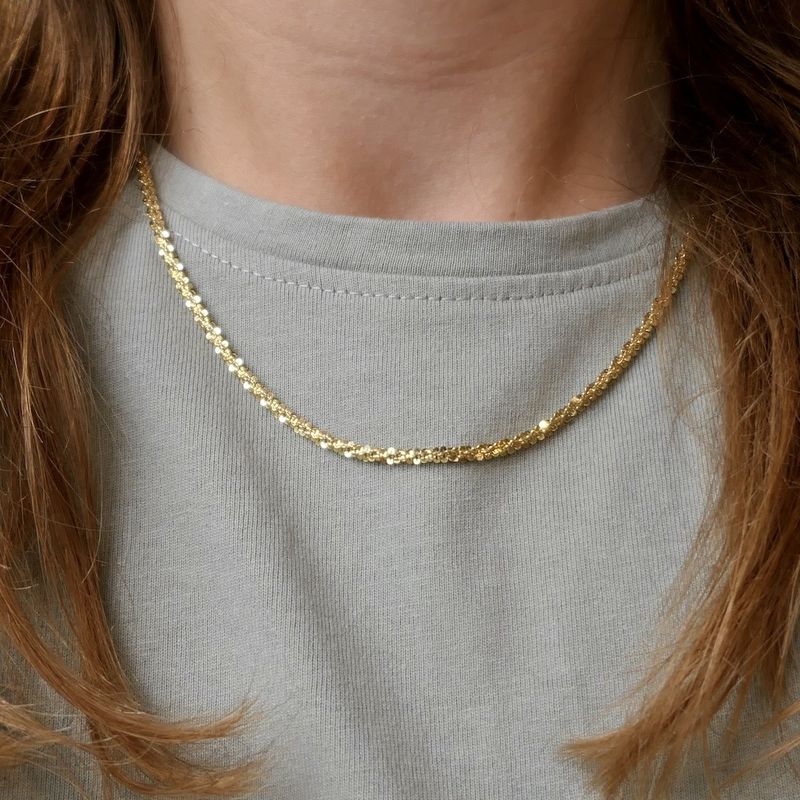 Image 8 of Golden fantasy link chain | 47 cm