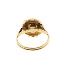 Image 6 of Golden entourage ring with cultured pearl & turquoise; 14K; size 16.5