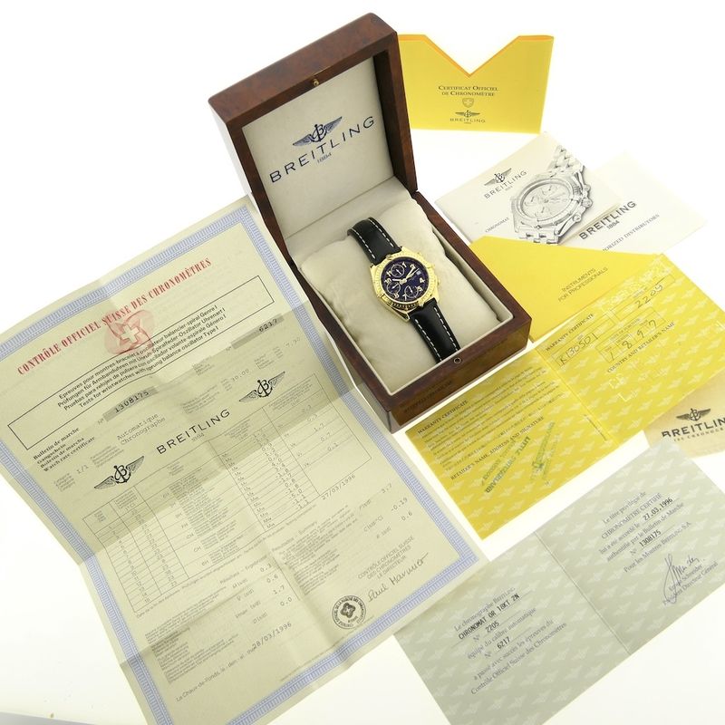 Image 4 of Breitling Chronomat 18k gold men's watch with chronograph