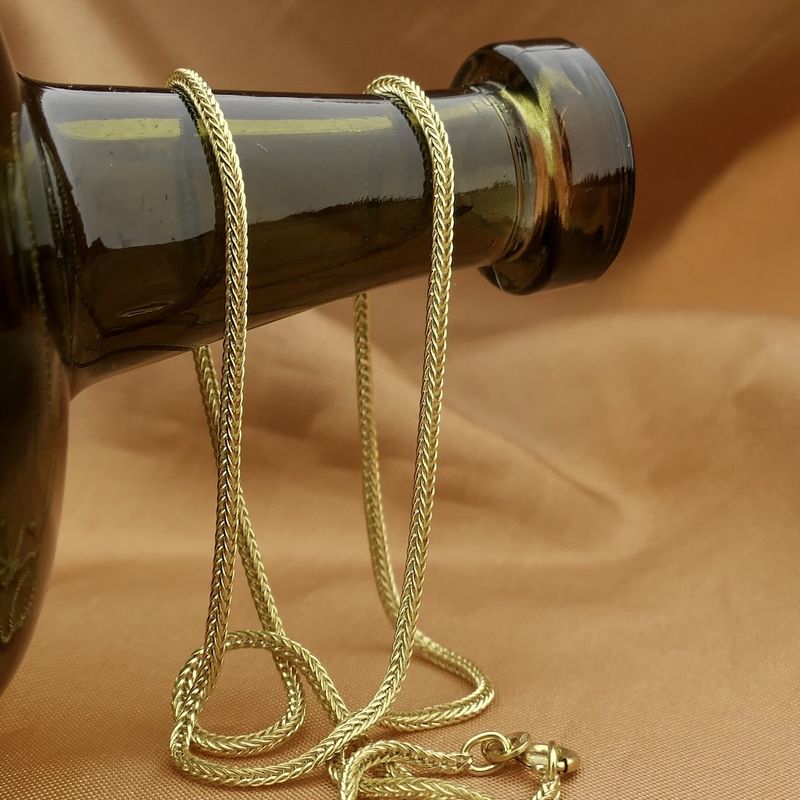 Image 9 of Gold square foxtail link chain