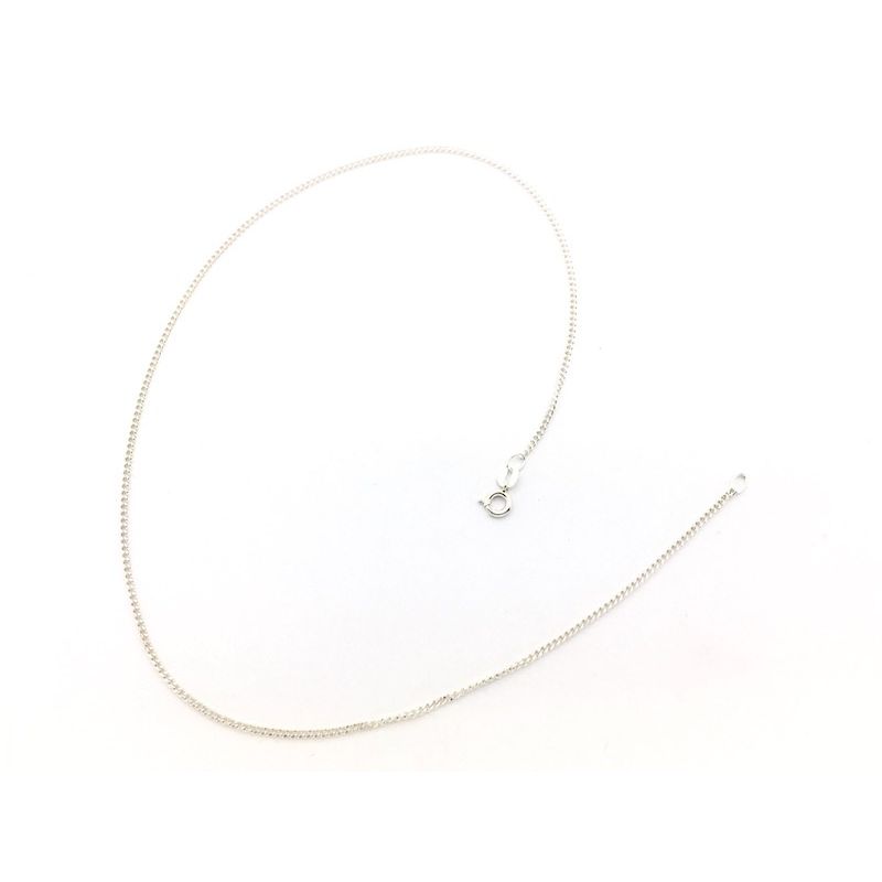 Image 3 of Silver gourmet link chain (suitable for a pendant) | 38 cm