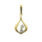 Image 1 of 18K Gold subtle pendant with diamond | 0.02 ct.