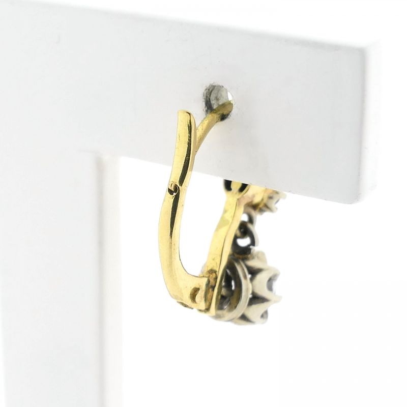 Image 5 of Victorian gold earrings with white sapphire